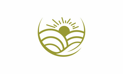 Agriculture and Leaf Logo Template