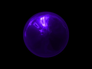 Abstract Glowing Purple Sphere Energy