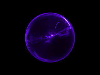 Abstract Glowing Purple Sphere Energy