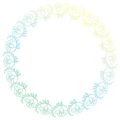 Beautiful round gradient frame. Raster clip art.