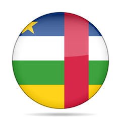 Flag of Central African Republic. Round button.