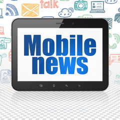 News concept: Tablet Computer with Mobile News on display