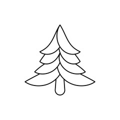 Fototapeta premium Christmas tree pine icon vector illustration graphic design