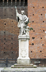 Monument of the Czech saint John of Nepomuk in the Sforza Castle