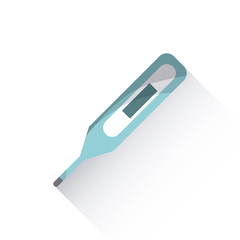 thermometer icon over white background. colorful design. first aid concept. vector illustration