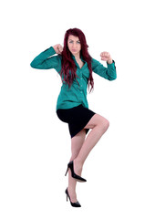 Fototapeta premium isolated business woman