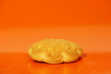 sweet corn cookies isolated on a dark background