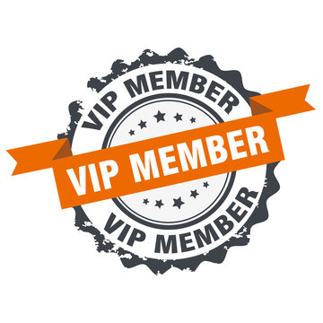 Vip Member stamp sign seal logo