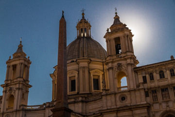 Fototapeta na wymiar Sant Agnese in Agone in the Piazza Navona