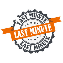 Last minute stamp sign seal logo
