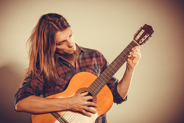 Obraz premium Rockman with his muse.