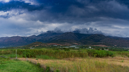 Fototapeta premium thunderstorm in the mountains