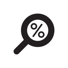 percent search icon illustration