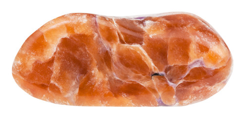 tumbled brown Tinaksite stone isolated