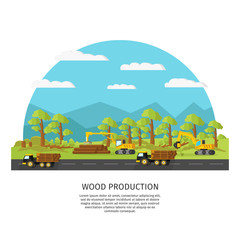 Plakat Industrial Wood Manufacturing Template