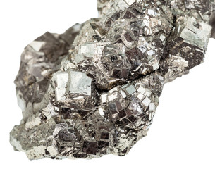 marcasite (white iron pyrite) close up isolated