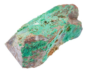 piece of green Garnierite stone (nickel ore)