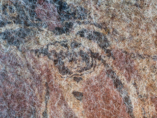 hand felted brown fabrics close up