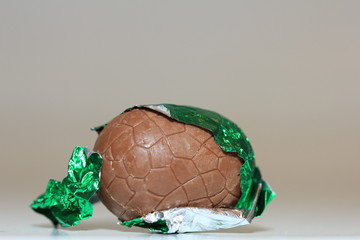 Chocolate easter egg close-up