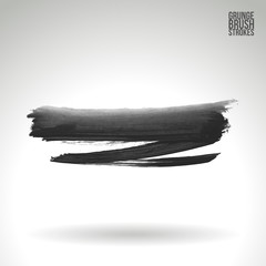 Fototapeta premium Brush stroke and texture. Grunge vector abstract hand - painted element. Underline and border.