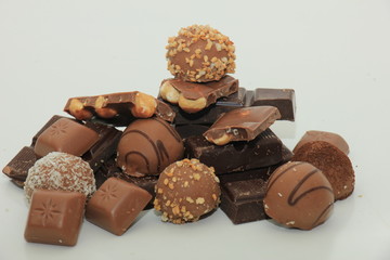 Different sorts of chocolates