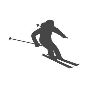 Ski icon. Vector illustration