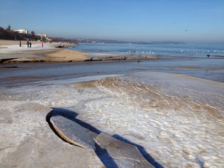 seaside in winter