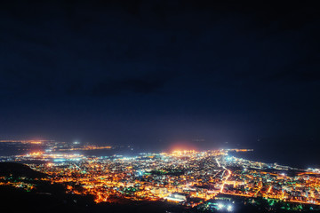 Fototapeta premium city with a night on the beach. Sicily Italy Europe