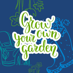 Garden lettering background