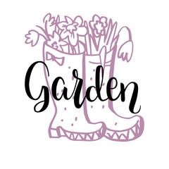 Garden lettering card