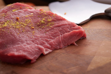 Juicy steak with spices