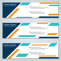 Abstract geometric banners vector templates