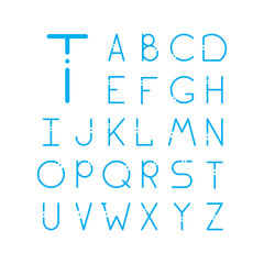 Thin vector font