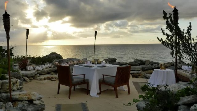 Dinner at the beach - Turcs and Caicos Island