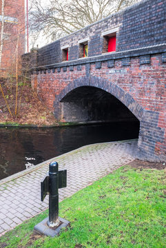 Overhead Bridge and Walking Path at Birmingham Canal