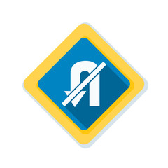 No U-Turn Sign illustration