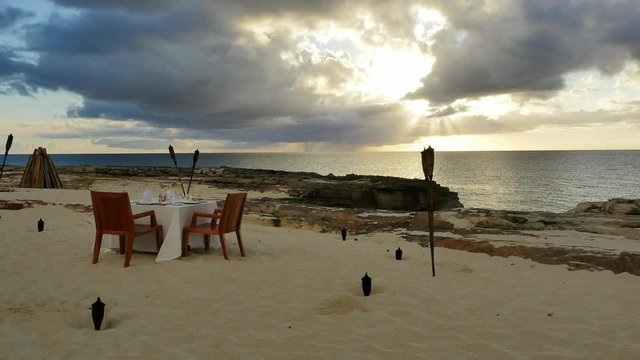 Dinner at the beach - Turcs and Caicos Island