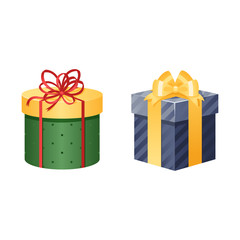 Gift box isolated present vector illustration.