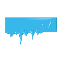 Collection of frozen icicle snow winter vector banner.
