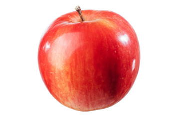 Beautiful red apple on a white background.