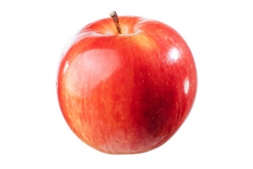 Beautiful red apple on a white background.