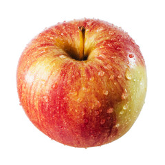 Beautiful red apple on a white background.