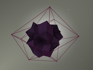 Fototapeta na wymiar 3d abstract polygonal geometric background