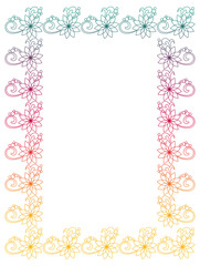 Beautiful gradient frame. Raster clip art.