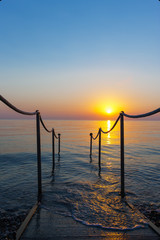 Obraz premium sunrise in the sea, Mediterranean Sea