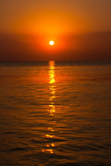 sunset in the sea, Mediterranean Sea