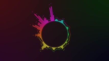  colorful bright abstract audio spectrum lines background