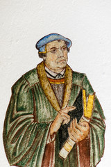Fresco of the german reformer Martin Luther © Stig Alenas