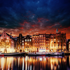Fototapeta premium Amsterdam canal on the west.