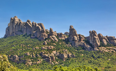 Fototapeta na wymiar Montserrat Mountain